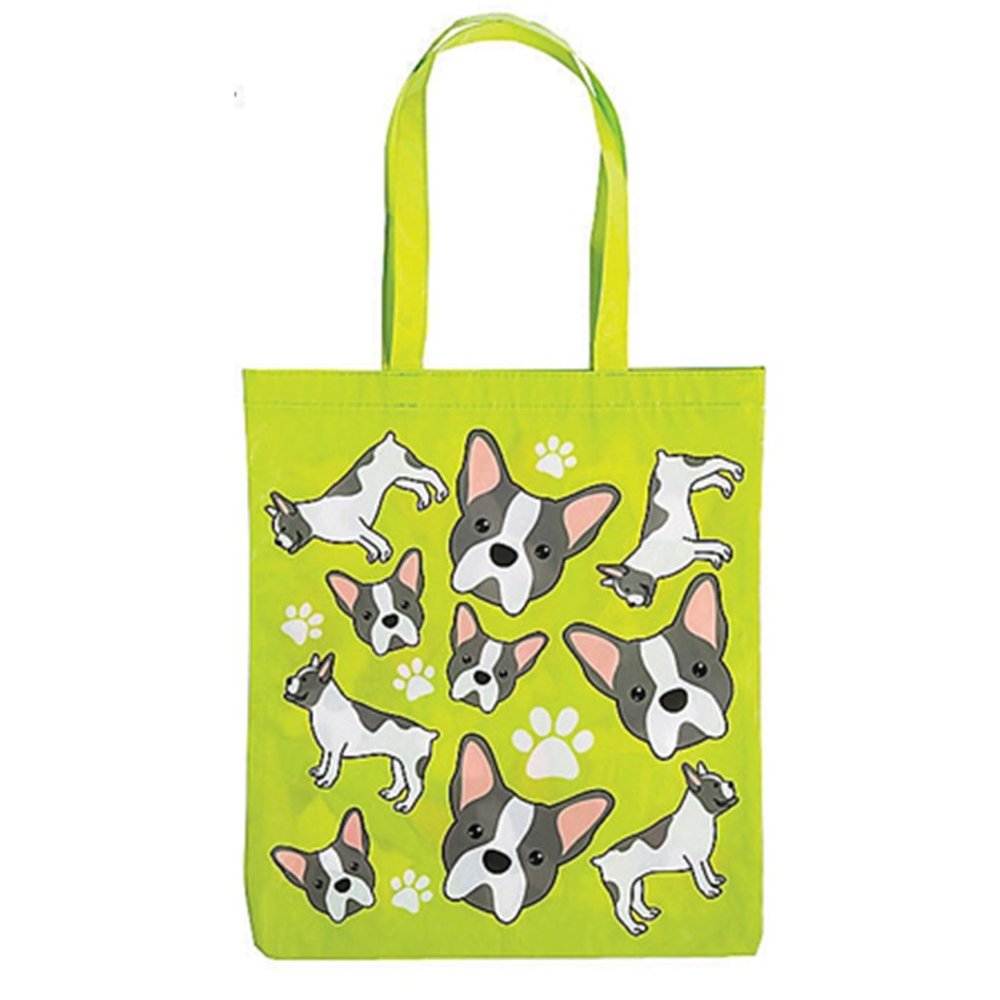Laminated Dog Print Tote Bag NWOT
